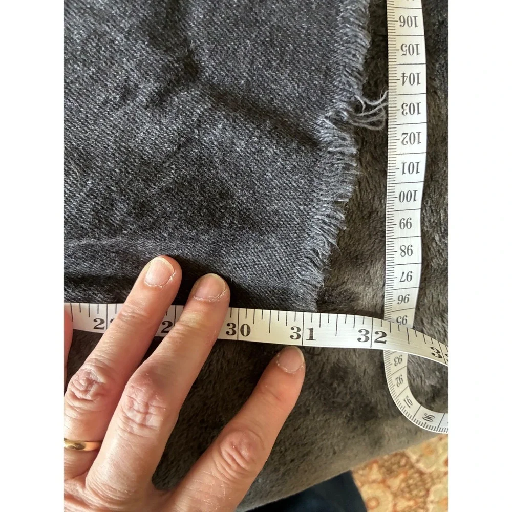 Zara Womens High Waisted Wide Leg‎ Jeans Washed Black Frayed Hem Size 6 (K15)